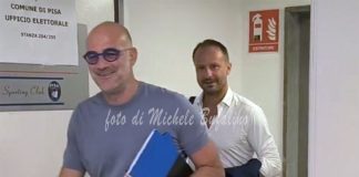L'arrivo di Gilardino in sede con il diesse Vaira