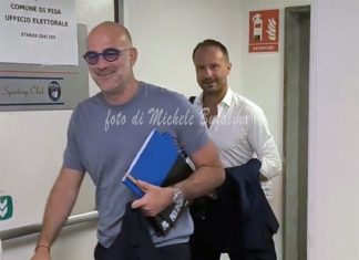 L'arrivo di Gilardino in sede con il diesse Vaira