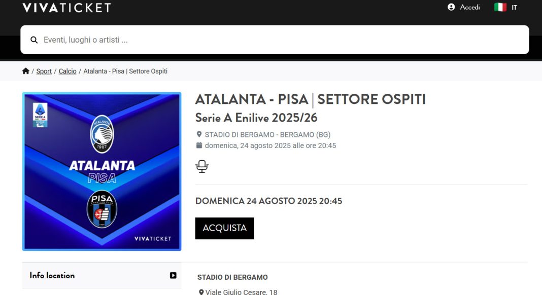 atalanta biglietti