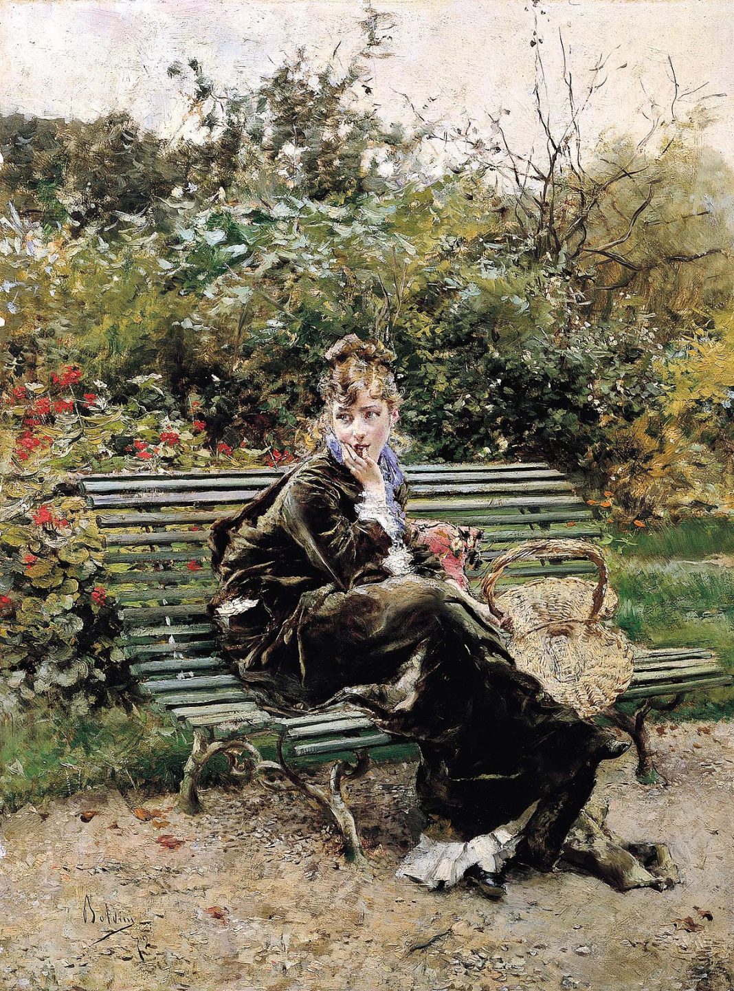 1_Giovanni Boldini_Sulla panchina al Bois