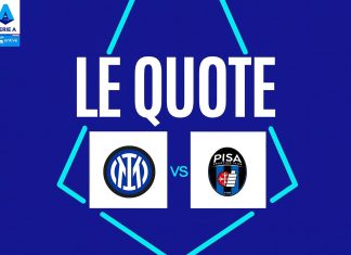 Inter-Pisa, le quote: milanesi a 1,15, la squadra di Gilardino a 16