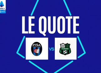 Pisa-Sassuolo, le quote: partita imprevedibile per gli scommettitori