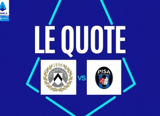 Udinese-Pisa, quote tutte in salita per i nerazzurri: friulani nettamente favoriti