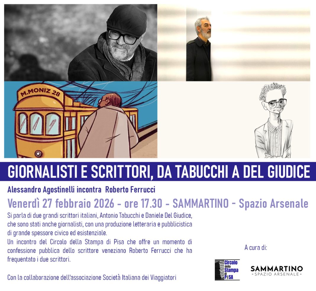 Al circolo della stampa di Pisa si parla di Tabucchi e Del Giudice