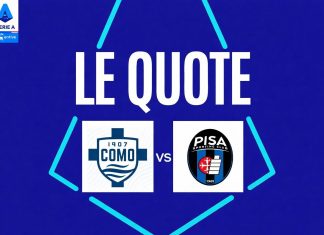 Le quote di Como-Pisa: lariani nettamente favoriti per i bookmaker