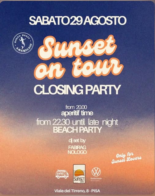 Sunset On Tour locandina